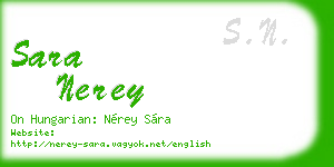 sara nerey business card