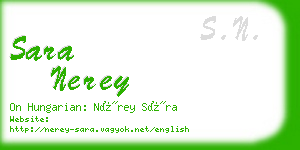 sara nerey business card
